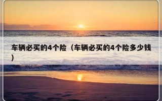 车辆必买的4个险（车辆必买的4个险多少钱）