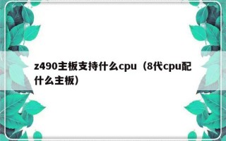 z490主板支持什么cpu（8代cpu配什么主板）