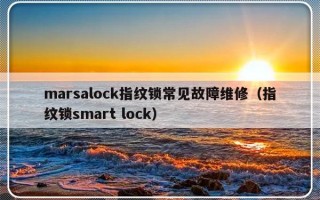 marsalock指纹锁常见故障维修（指纹锁smart lock）