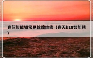 春韶智能锁常见故障维修（春天k18智能锁）