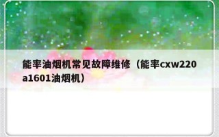 能率油烟机常见故障维修（能率cxw220a1601油烟机）