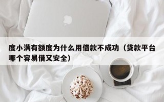 度小满有额度为什么用借款不成功（贷款平台哪个容易借又安全）