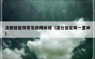 凌振智能锁常见故障维修（凌仕智能锁一直响）