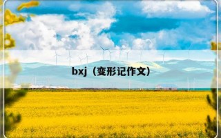 bxj（变形记作文）