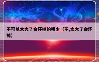 不可以太大了会坏掉的明少（不,太大了会坏掉）