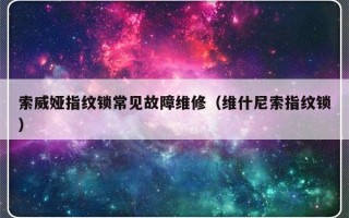 索威娅指纹锁常见故障维修（维什尼索指纹锁）