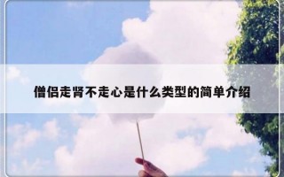 僧侣走肾不走心是什么类型的简单介绍