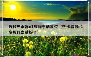 万和热水器e1故障手动复位（热水器报e1多按几次就好了）