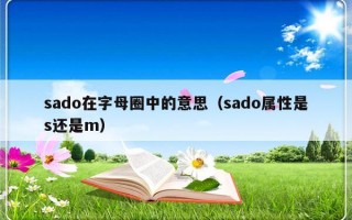 sado在字母圈中的意思（sado属性是s还是m）