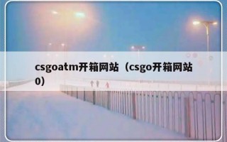 csgoatm开箱网站（csgo开箱网站0）