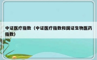 中证医疗指数（中证医疗指数和国证生物医药指数）