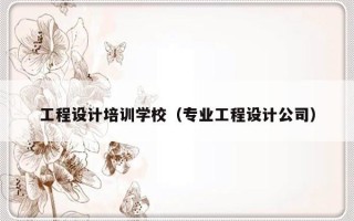 工程设计培训学校（专业工程设计公司）