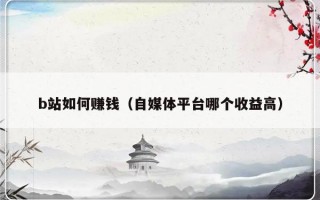 b站如何赚钱（自媒体平台哪个收益高）