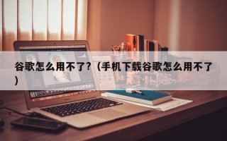 谷歌怎么用不了?（手机下载谷歌怎么用不了）