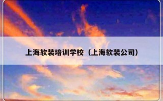 上海软装培训学校（上海软装公司）