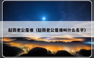 赵薇老公是谁（赵薇老公是谁叫什么名字）