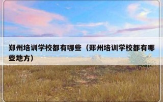 郑州培训学校都有哪些（郑州培训学校都有哪些地方）