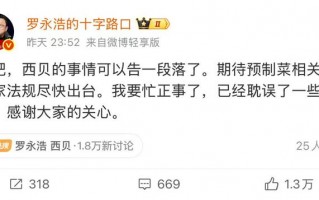 罗永浩发微博称息战：西贝的事情告一段落|界面新闻
