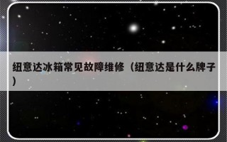 纽意达冰箱常见故障维修（纽意达是什么牌子）