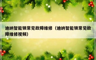 迪纳智能锁常见故障维修（迪纳智能锁常见故障维修视频）