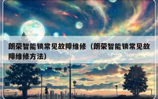 朗荣智能锁常见故障维修（朗荣智能锁常见故障维修方法）