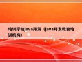 培训学校java开发（java开发教育培训机构）