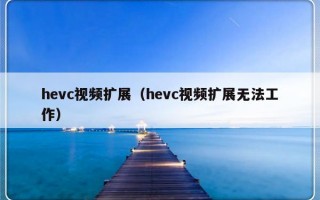 hevc视频扩展（hevc视频扩展无法工作）