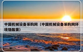 中国机械设备采购网（中国机械设备采购网环境铬酸雾）