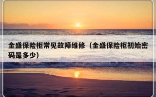 金盛保险柜常见故障维修（金盛保险柜初始密码是多少）