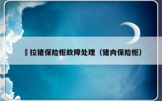 鼥拉猪保险柜故障处理（猪肉保险柜）