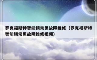 罗克福斯特智能锁常见故障维修（罗克福斯特智能锁常见故障维修视频）