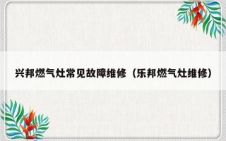 兴邦燃气灶常见故障维修（乐邦燃气灶维修）