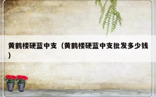 黄鹤楼硬蓝中支（黄鹤楼硬蓝中支批发多少钱）