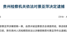 大搞权钱交易！贵州大数据发展管理局原局长景亚萍被决定逮捕|界面新闻 · 中国