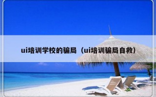 ui培训学校的骗局（ui培训骗局自救）