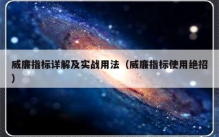 威廉指标详解及实战用法（威廉指标使用绝招）