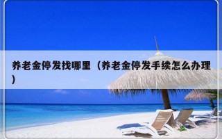 养老金停发找哪里（养老金停发手续怎么办理）