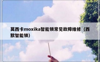 莫西卡moxika智能锁常见故障维修（西默智能锁）