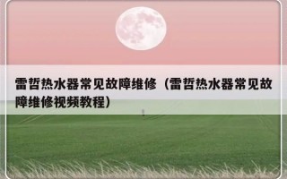 雷哲热水器常见故障维修（雷哲热水器常见故障维修视频教程）