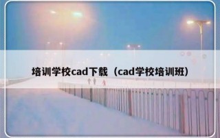 培训学校cad下载（cad学校培训班）