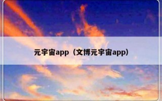 元宇宙app（文博元宇宙app）