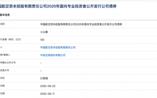 中国航空资本控股100亿元小公募债项目获上交所受理|界面新闻 · 快讯