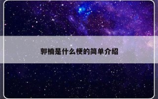 郭楠是什么梗的简单介绍