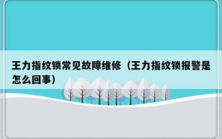 王力指纹锁常见故障维修（王力指纹锁报警是怎么回事）