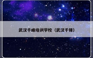 武汉千峰培训学校（武汉千锋）