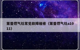 莱普燃气灶常见故障维修（莱普燃气灶a1011）