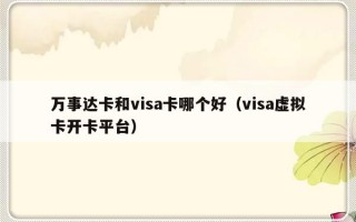 万事达卡和visa卡哪个好（visa虚拟卡开卡平台）