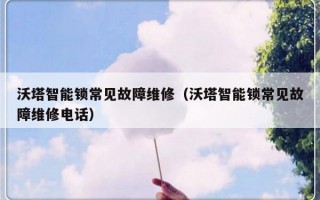 沃塔智能锁常见故障维修（沃塔智能锁常见故障维修电话）