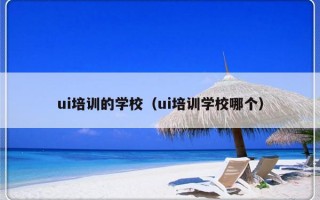 ui培训的学校（ui培训学校哪个）