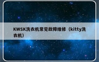 KWSK洗衣机常见故障维修（kitty洗衣机）